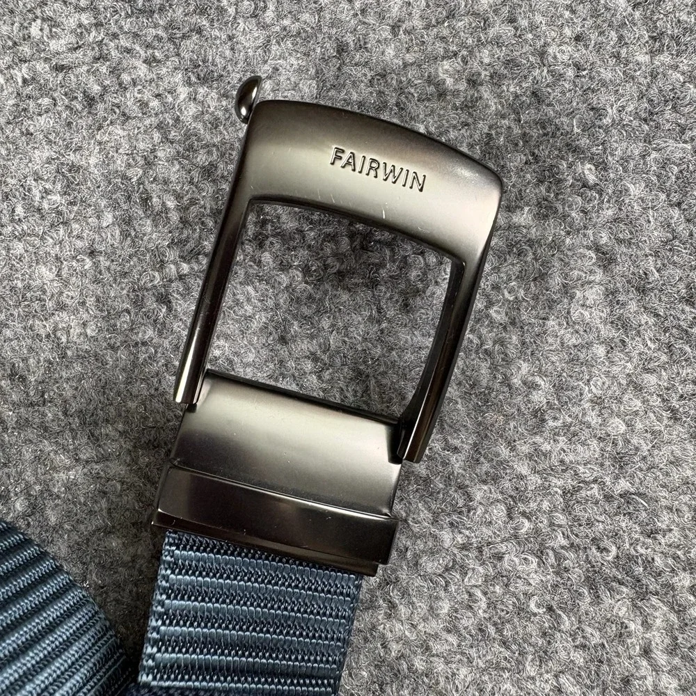 Fairwin Web Belt Men's Blue Nylon Ratchet Automatic Buckle 52